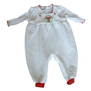 Vintage 90s When I Grow Up Christmas Baby Girl Romper Size M 12-18lbs 0-3Months